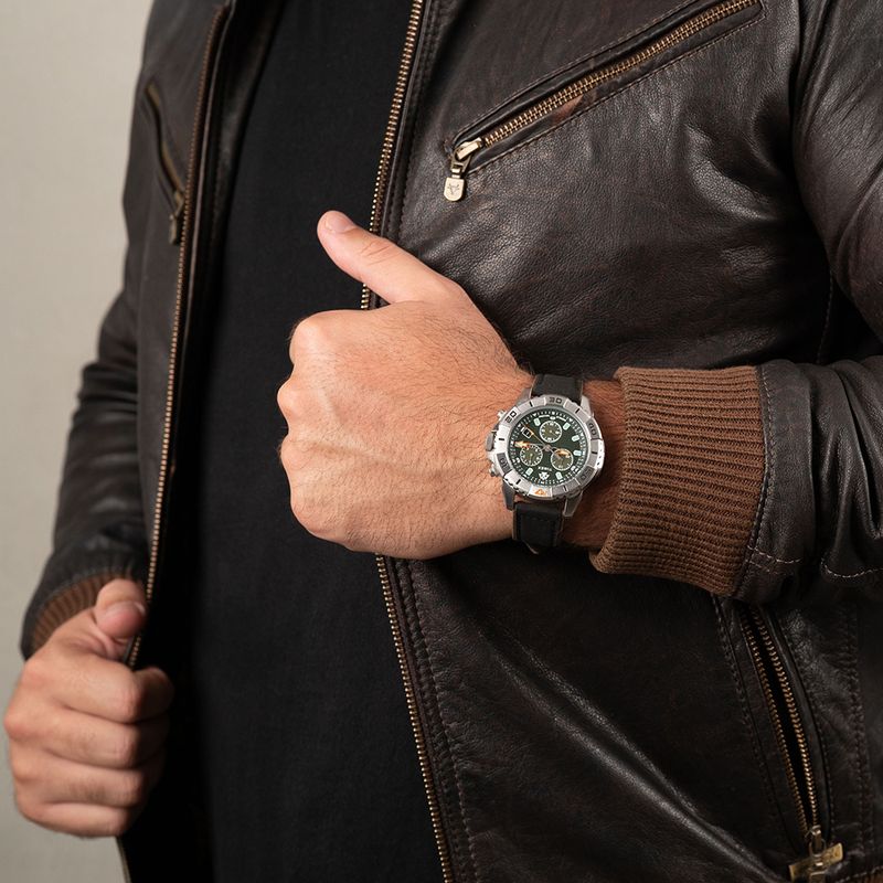 timex expedition north クロノグラフ Relógio Expedition North Ridge Couro Verde | Timex