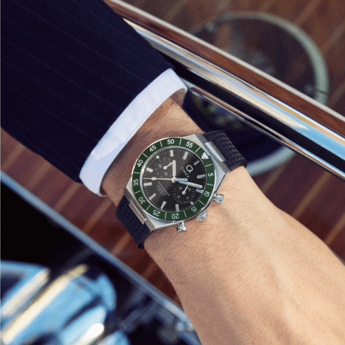 Relógio Timex Q Continental Cronógrafo Verde TW2Y56100